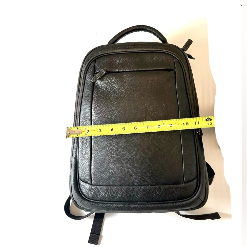 Levenger Backpack Leather Dark Brown - Picture 6 of 12